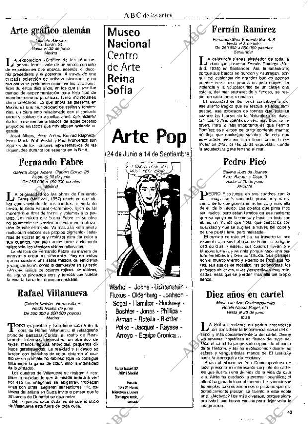 CULTURAL MADRID 19-06-1992 página 43