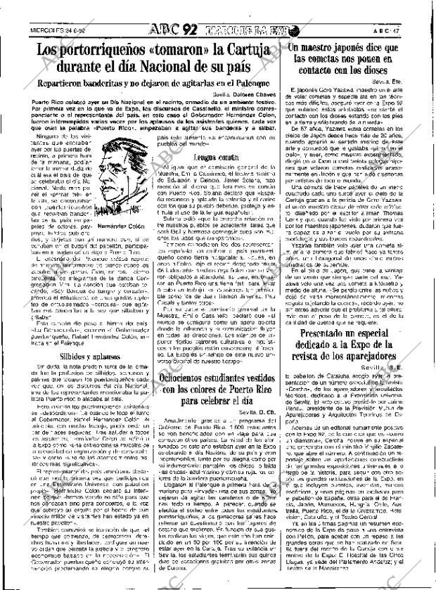 ABC SEVILLA 24-06-1992 página 47