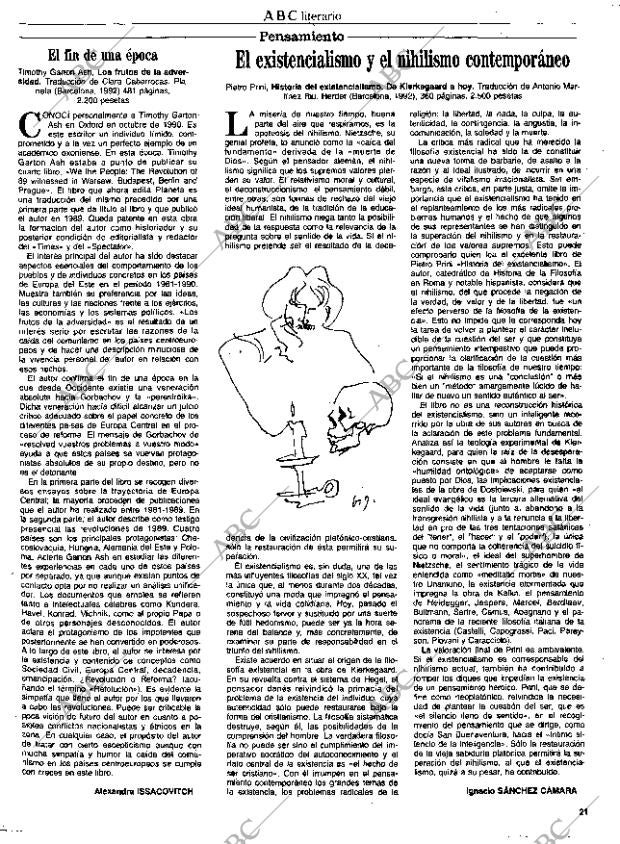 CULTURAL MADRID 26-06-1992 página 21