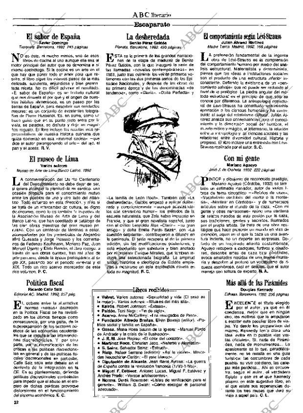 CULTURAL MADRID 26-06-1992 página 22