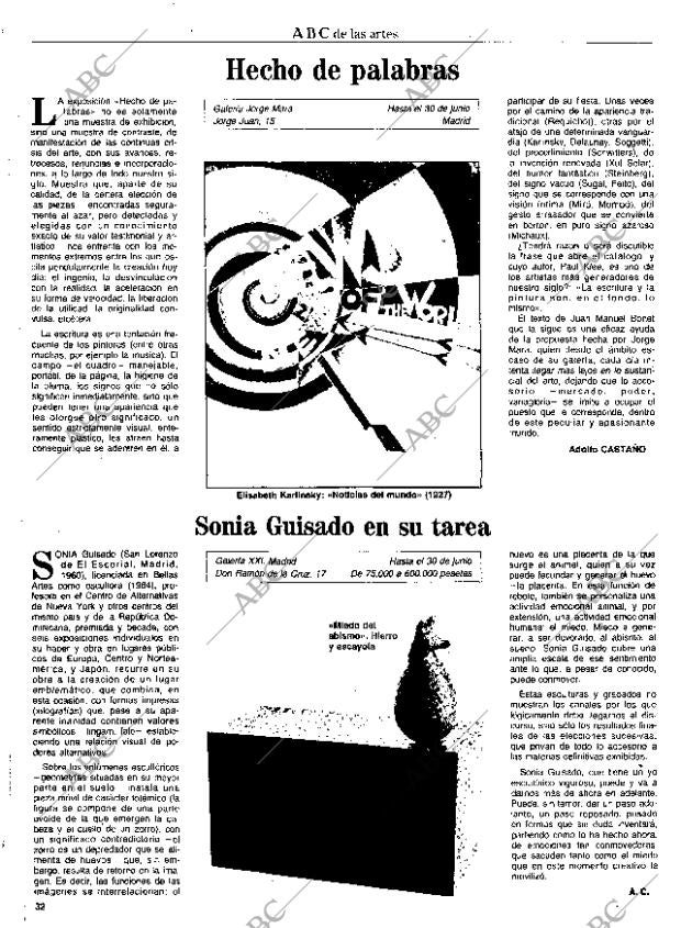 CULTURAL MADRID 26-06-1992 página 32