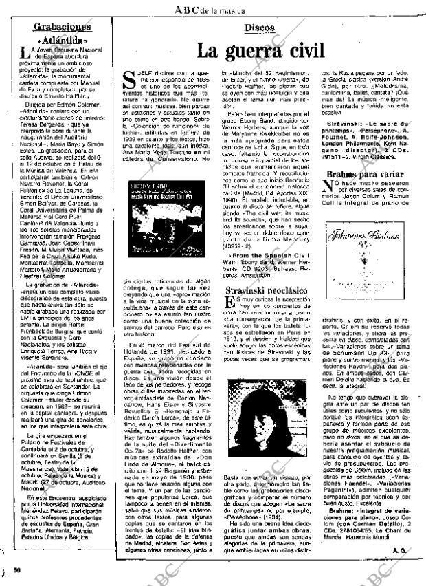 CULTURAL MADRID 26-06-1992 página 50