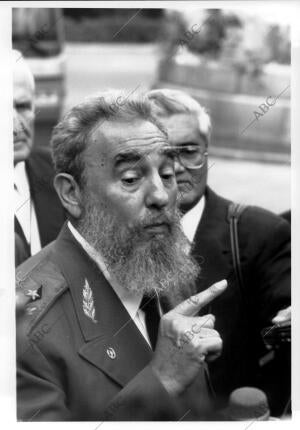 Fidel Castro durante su estancia en Madrid