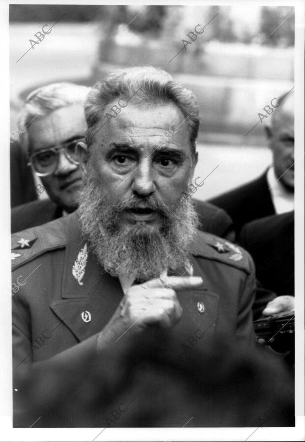 Fidel Castro durante su estancia en Madrid