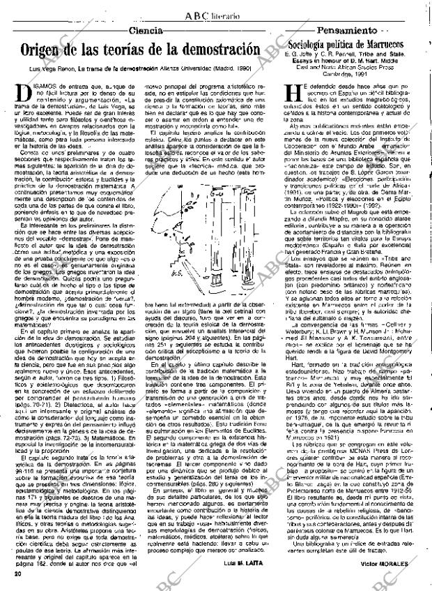 CULTURAL MADRID 03-07-1992 página 20