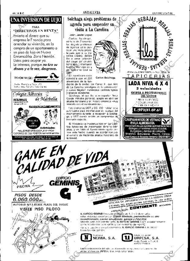 ABC SEVILLA 05-07-1992 página 44