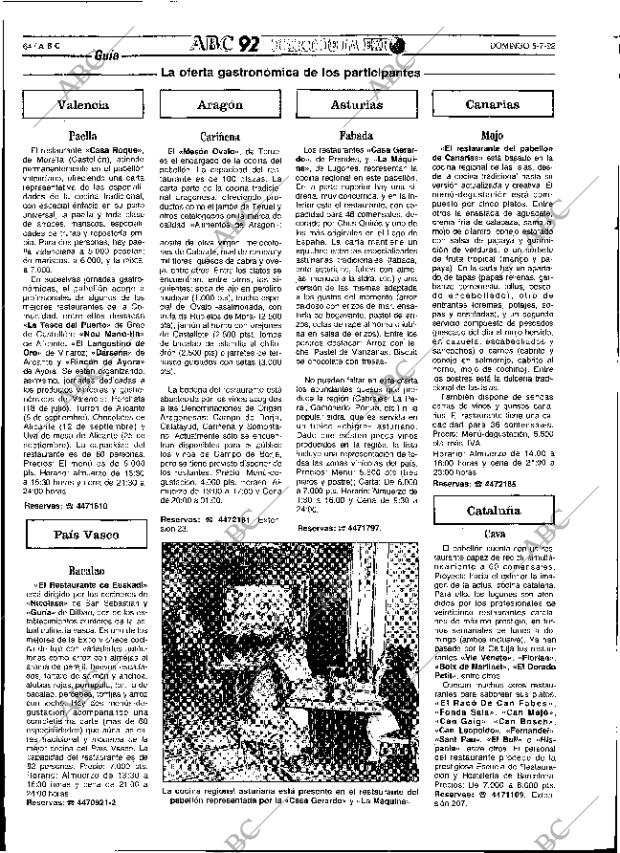 ABC SEVILLA 05-07-1992 página 64