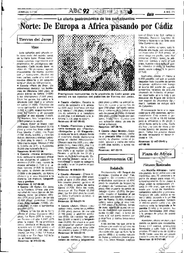 ABC SEVILLA 05-07-1992 página 71