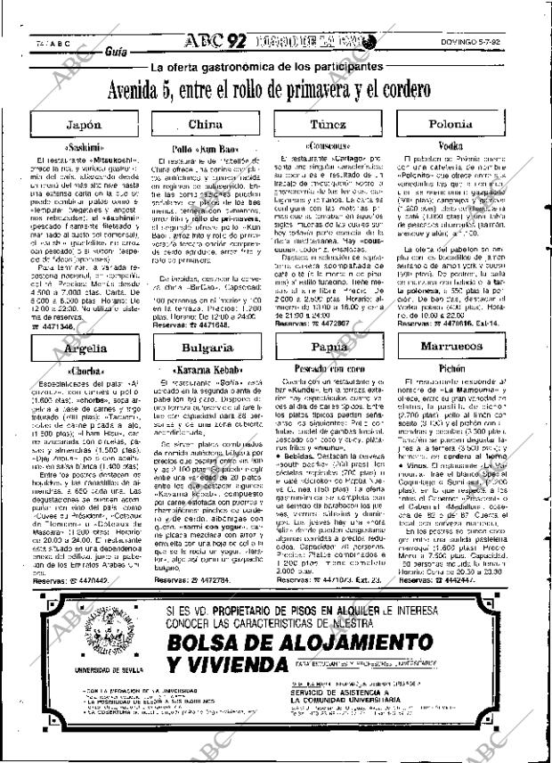 ABC SEVILLA 05-07-1992 página 74