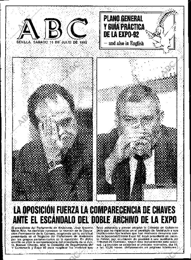 ABC SEVILLA 11-07-1992 página 1