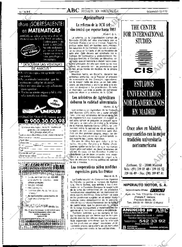 ABC MADRID 12-07-1992 página 64