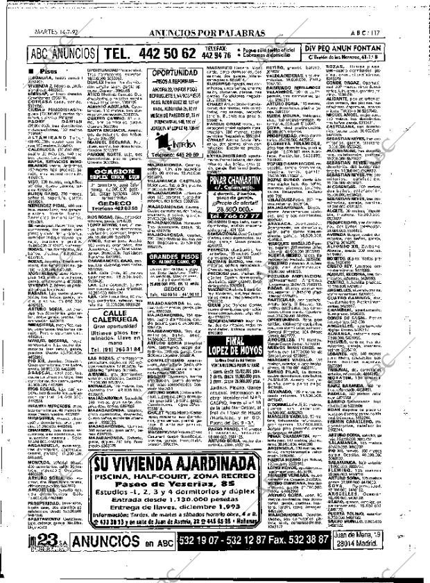 ABC MADRID 14-07-1992 página 117