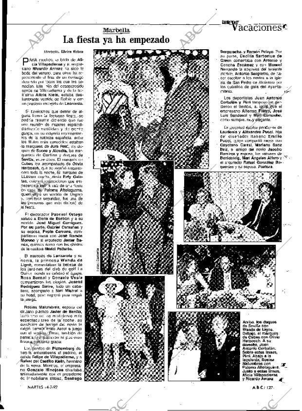 ABC MADRID 14-07-1992 página 127