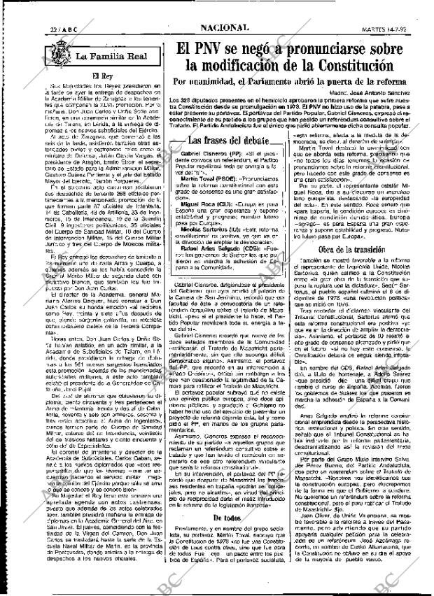 ABC MADRID 14-07-1992 página 22