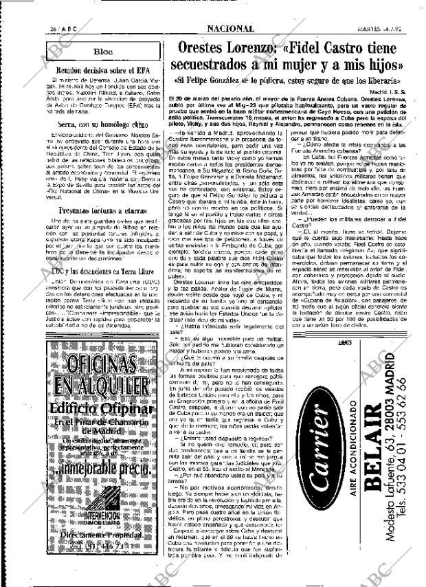 ABC MADRID 14-07-1992 página 26