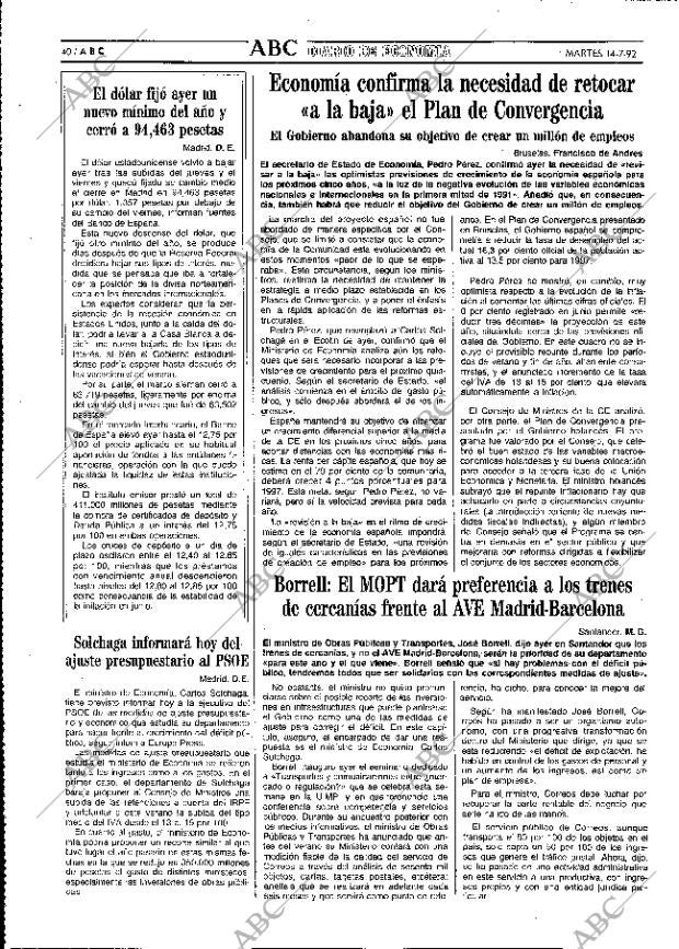 ABC MADRID 14-07-1992 página 40