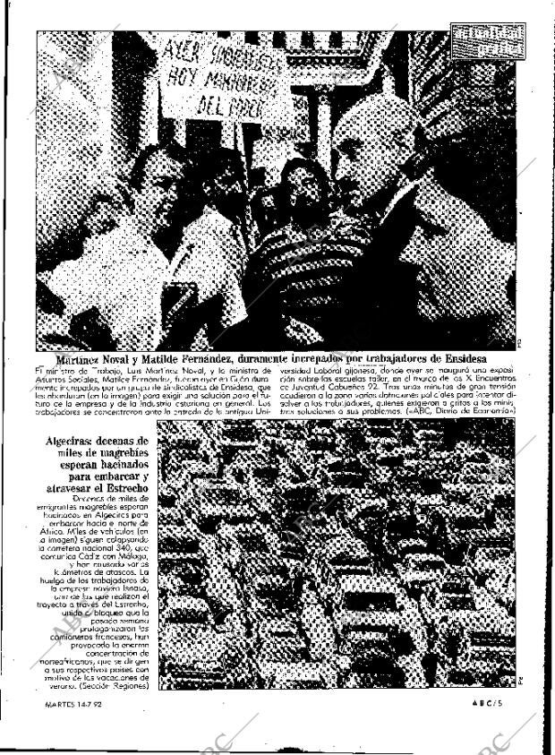 ABC MADRID 14-07-1992 página 5