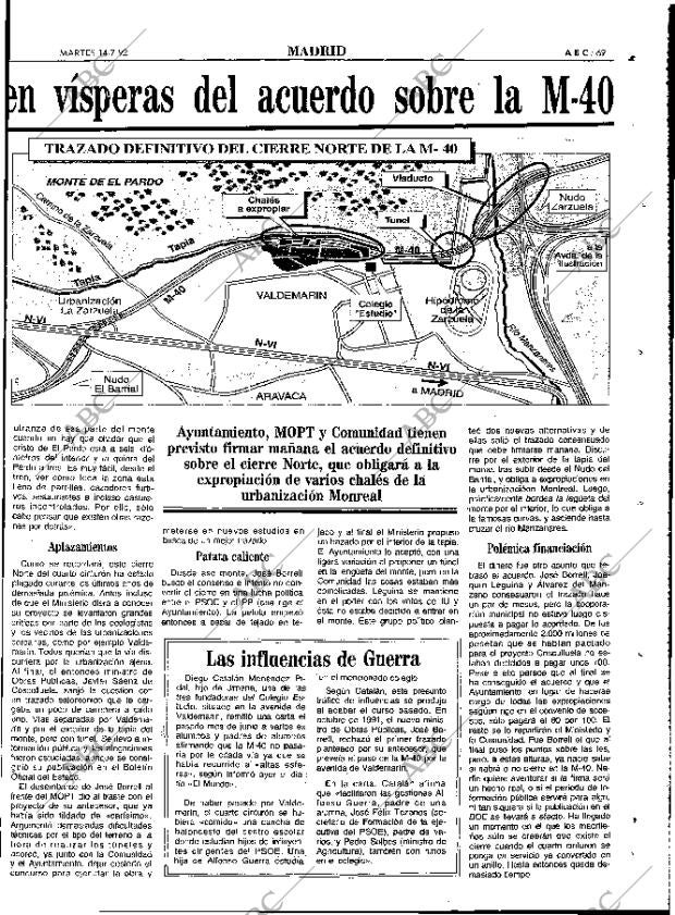 ABC MADRID 14-07-1992 página 69