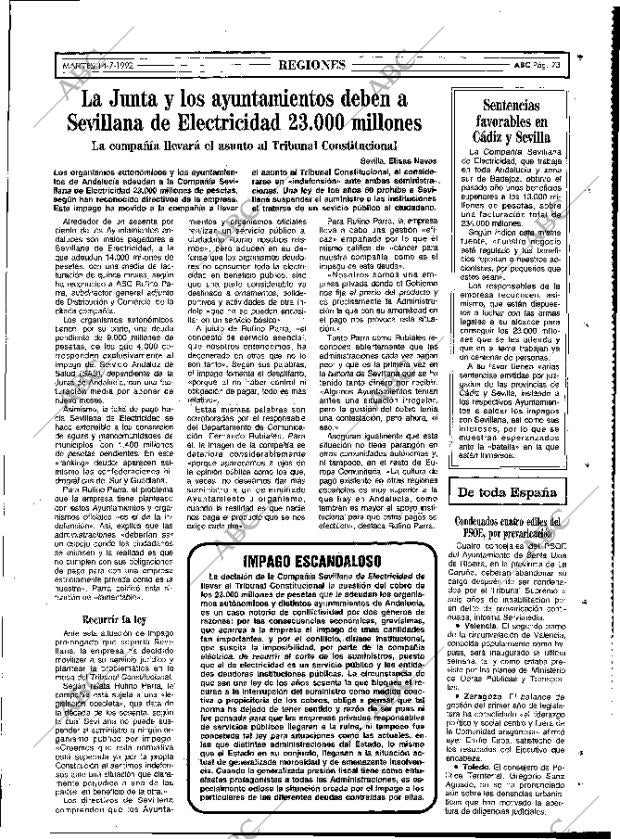 ABC MADRID 14-07-1992 página 73