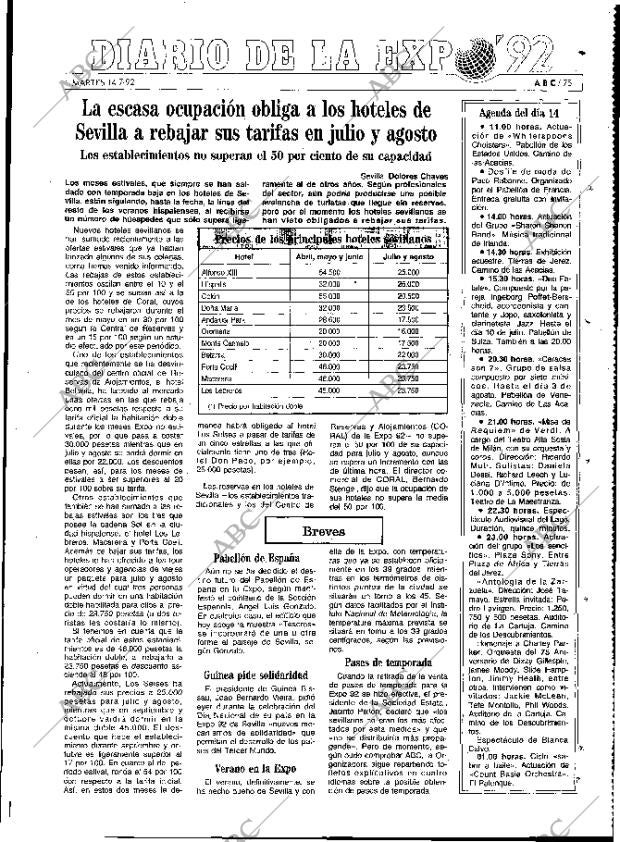 ABC MADRID 14-07-1992 página 75