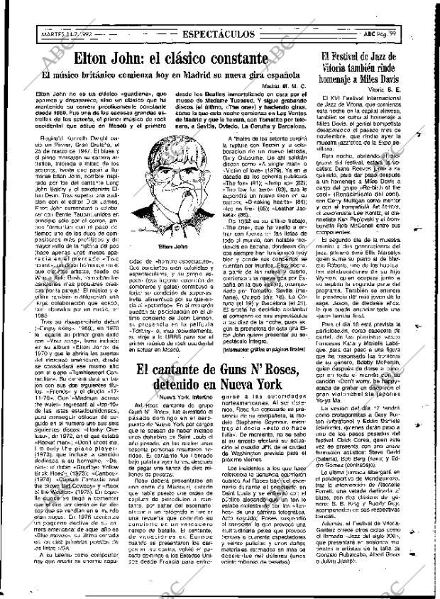 ABC MADRID 14-07-1992 página 99