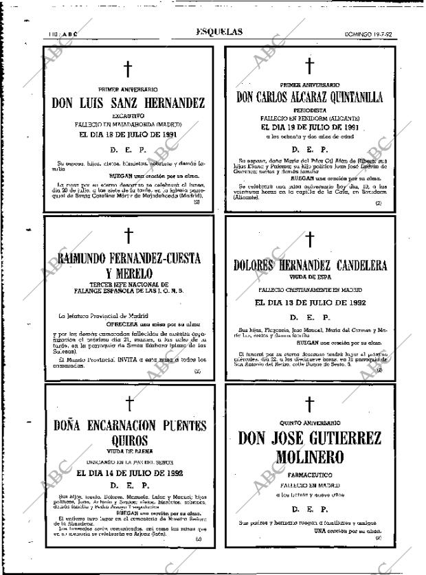 ABC MADRID 19-07-1992 página 110