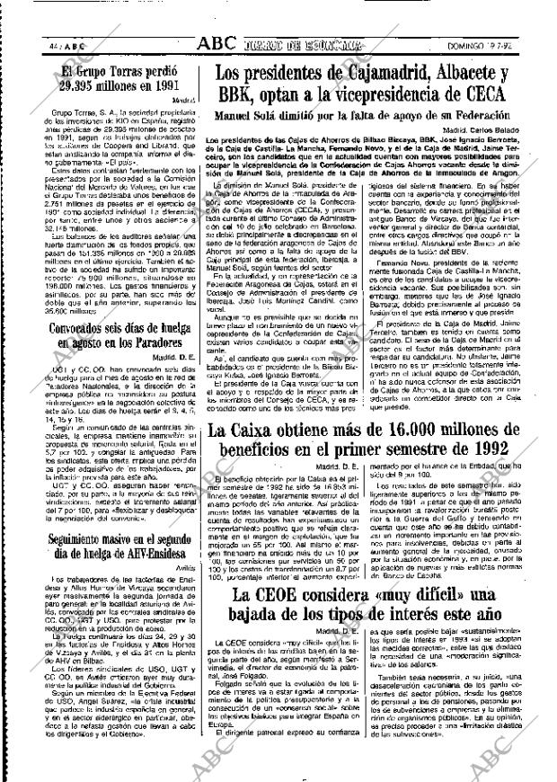 ABC MADRID 19-07-1992 página 44