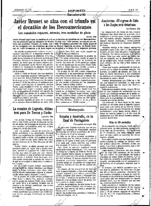 ABC MADRID 19-07-1992 página 97