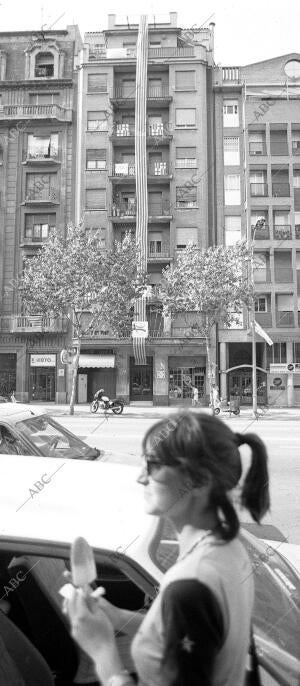 Juegos Olímpicos Barcelona 92...Banderas en los Balcones...Foto Jordi...