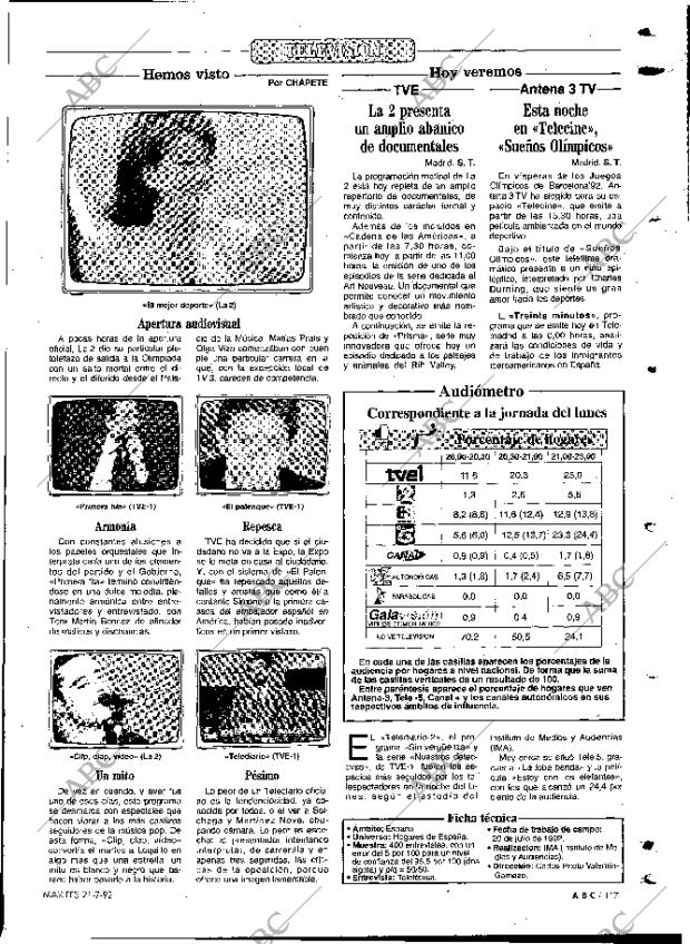 ABC MADRID 21-07-1992 página 117