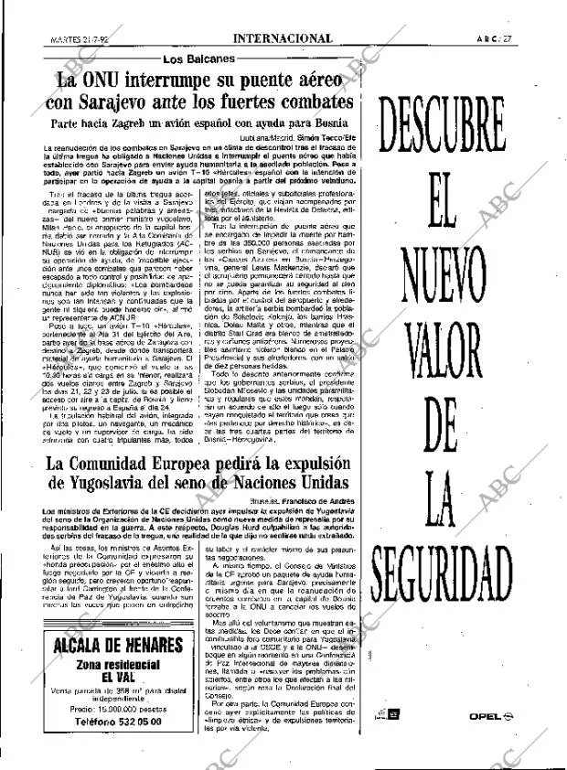 ABC MADRID 21-07-1992 página 27