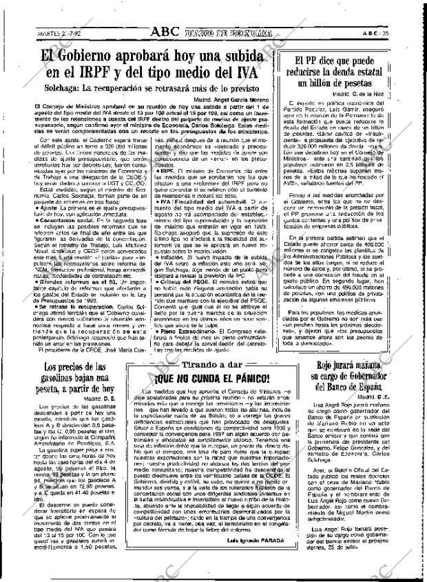 ABC MADRID 21-07-1992 página 35