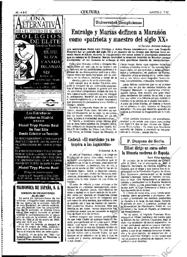 ABC MADRID 21-07-1992 página 48