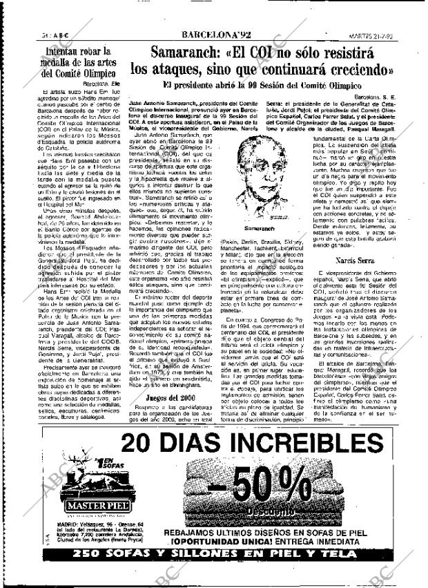 ABC MADRID 21-07-1992 página 54