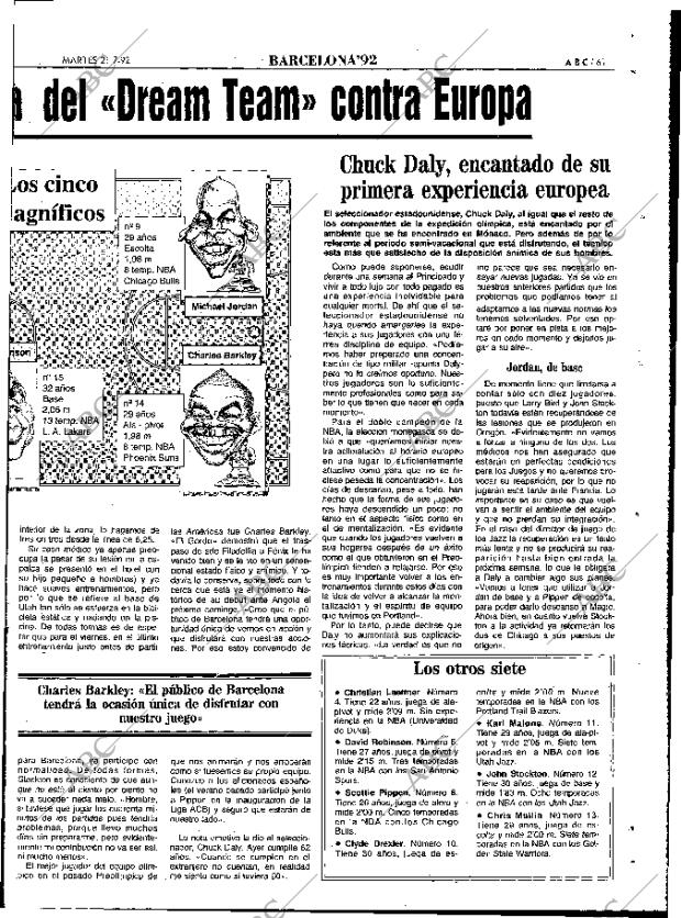 ABC MADRID 21-07-1992 página 61