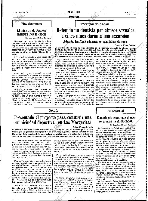 ABC MADRID 21-07-1992 página 77