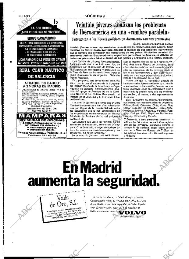 ABC MADRID 21-07-1992 página 84