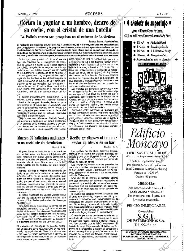 ABC MADRID 21-07-1992 página 85