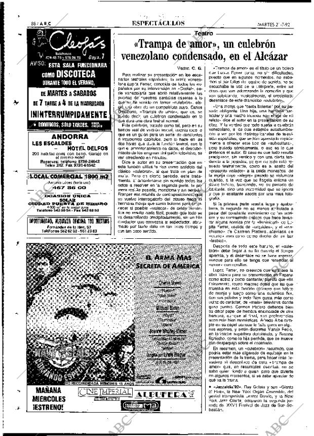 ABC MADRID 21-07-1992 página 88