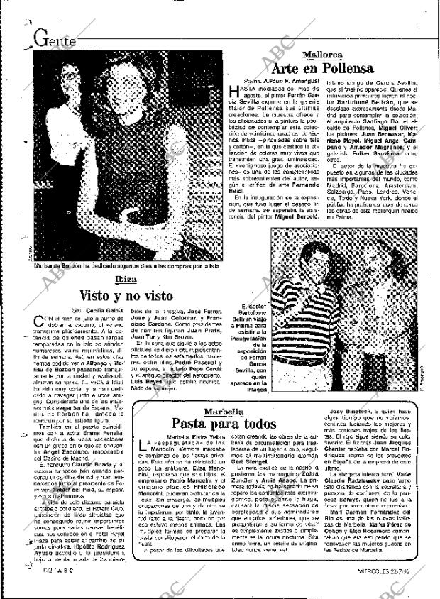 ABC MADRID 22-07-1992 página 122