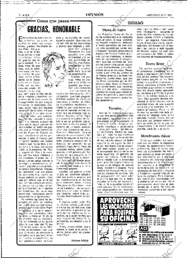 ABC MADRID 22-07-1992 página 16