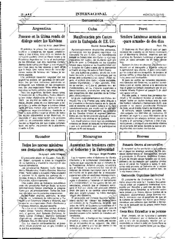 ABC MADRID 22-07-1992 página 28