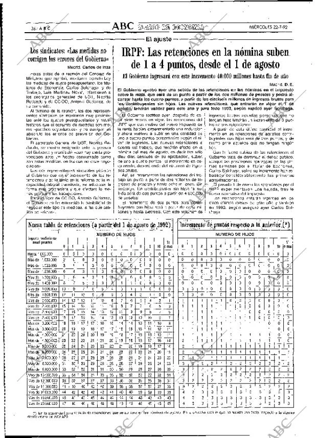 ABC MADRID 22-07-1992 página 36