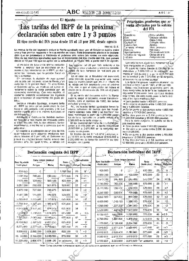 ABC MADRID 22-07-1992 página 37