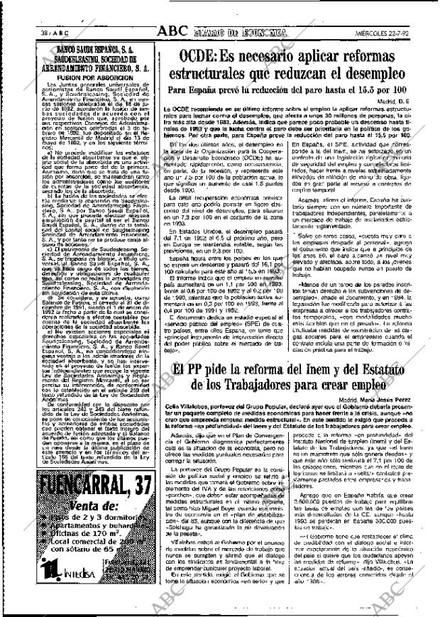 ABC MADRID 22-07-1992 página 38