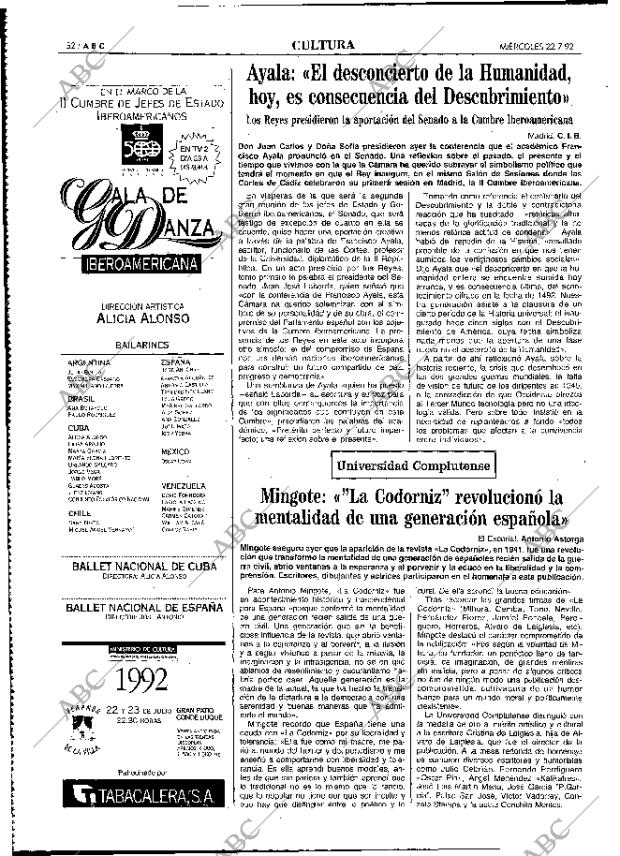 ABC MADRID 22-07-1992 página 52