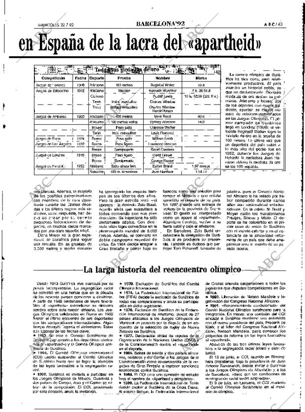 ABC MADRID 22-07-1992 página 63