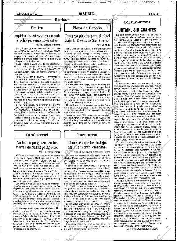 ABC MADRID 22-07-1992 página 81