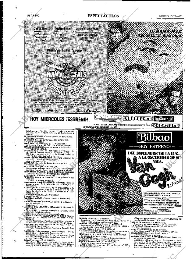 ABC MADRID 22-07-1992 página 98