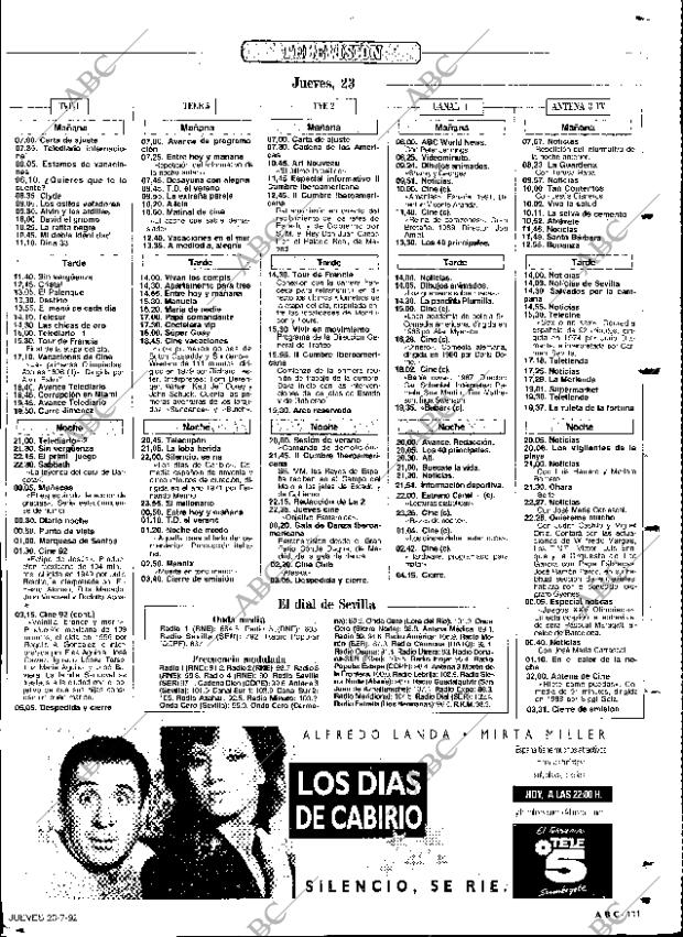 ABC SEVILLA 23-07-1992 página 111